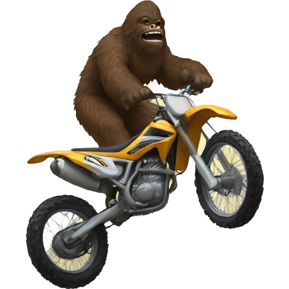 Bigfoot on a dirtbike  emoji