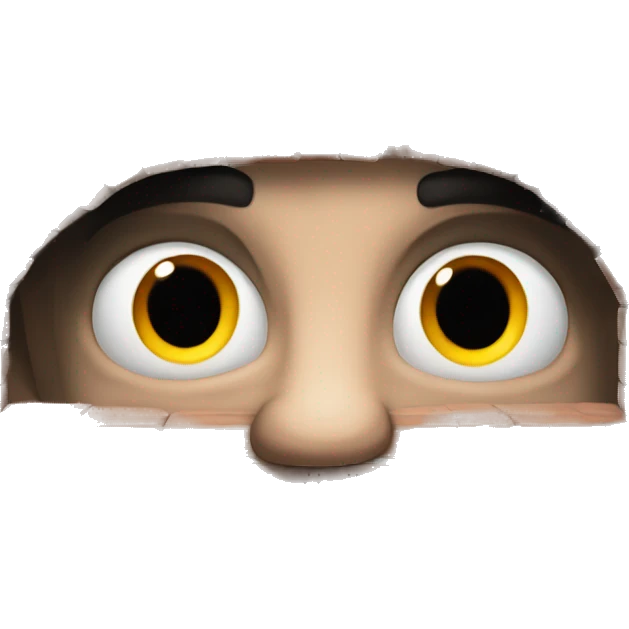 A man discreetly peering over a brick wall emoji