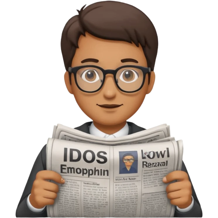 man with rolled newspaper emoji