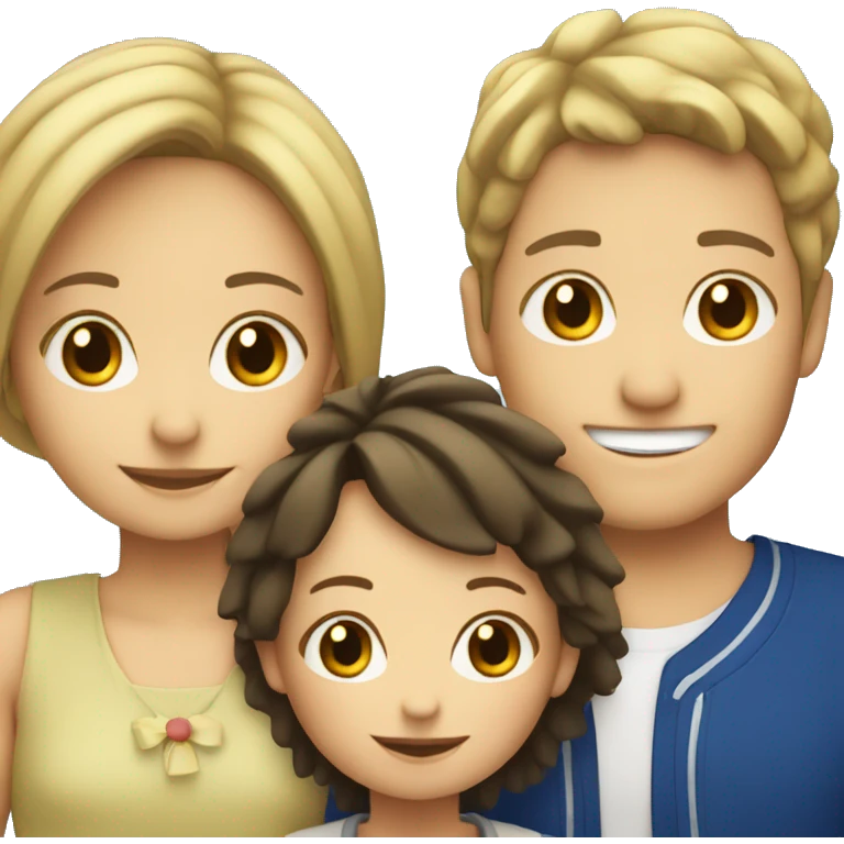 French and Japan 4 kids family emoji