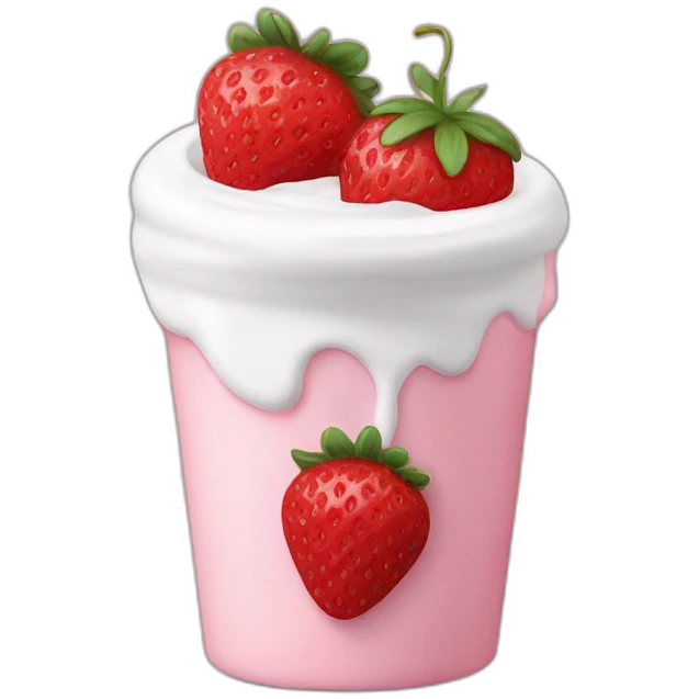 strawberry and yogurt emoji