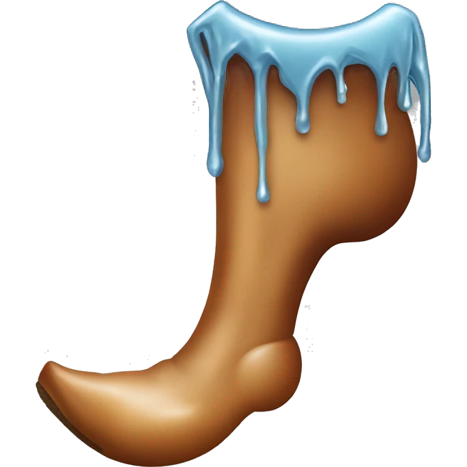 Horse leg with piercing and dripping wet hoof  emoji