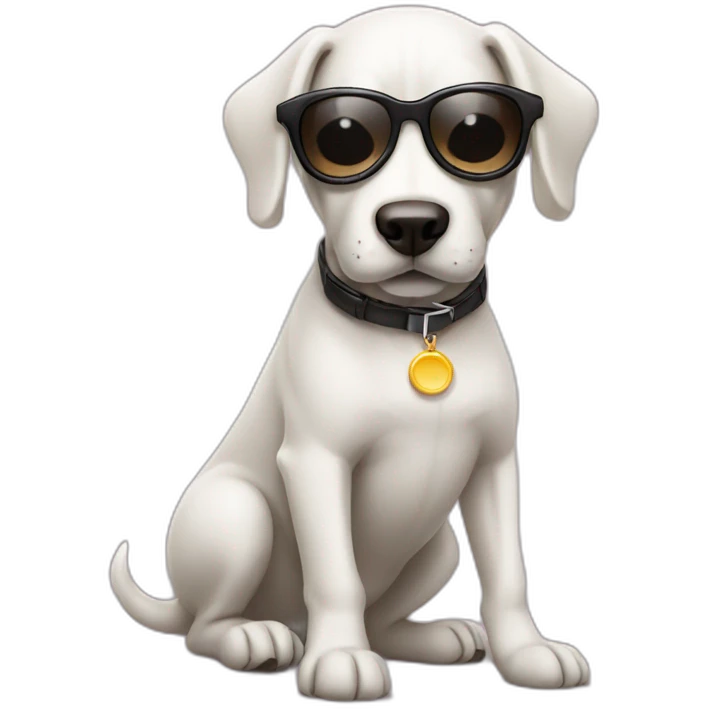 too cool dog emoji