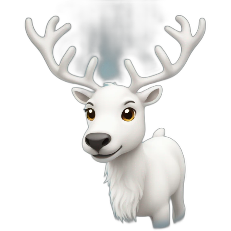 White reindeer emoji