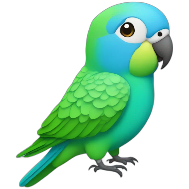 parakeets blue body and green head emoji