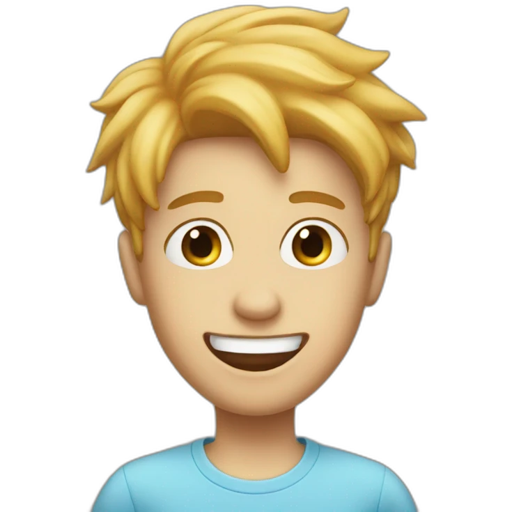Silly boy blue emoji