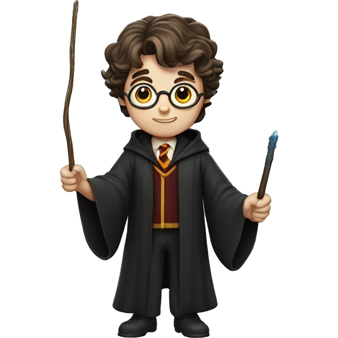 Harry Potter with a magic wand emoji