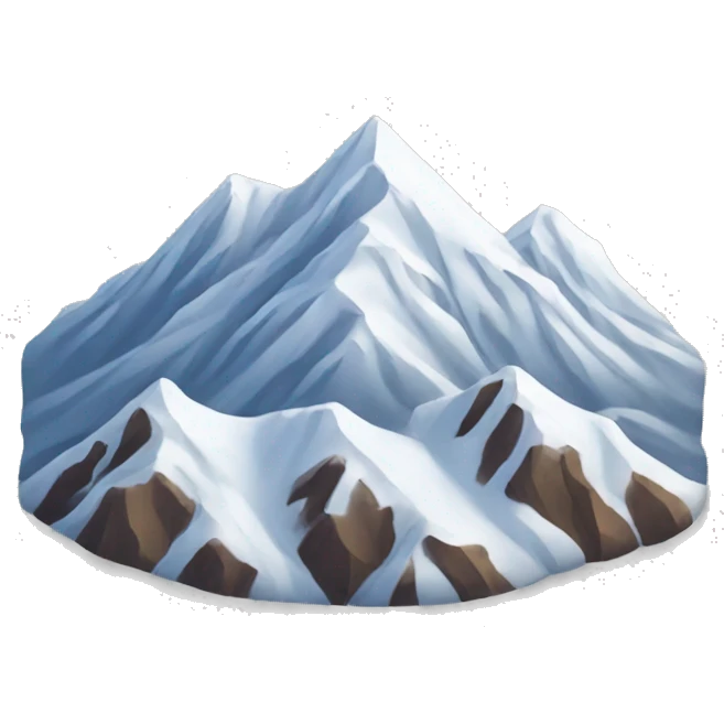 snow capped mountain emoji