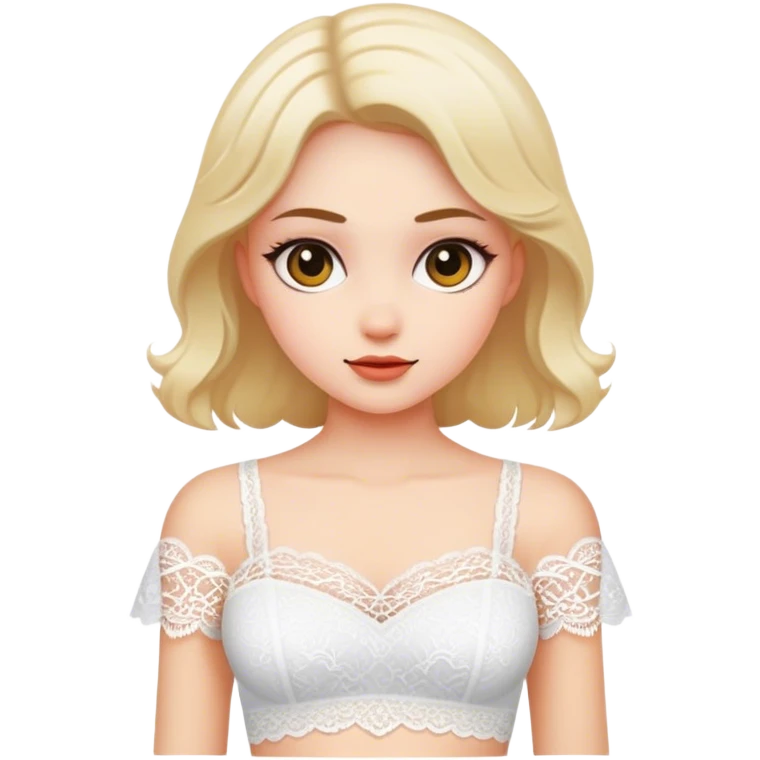 white top with lace emoji