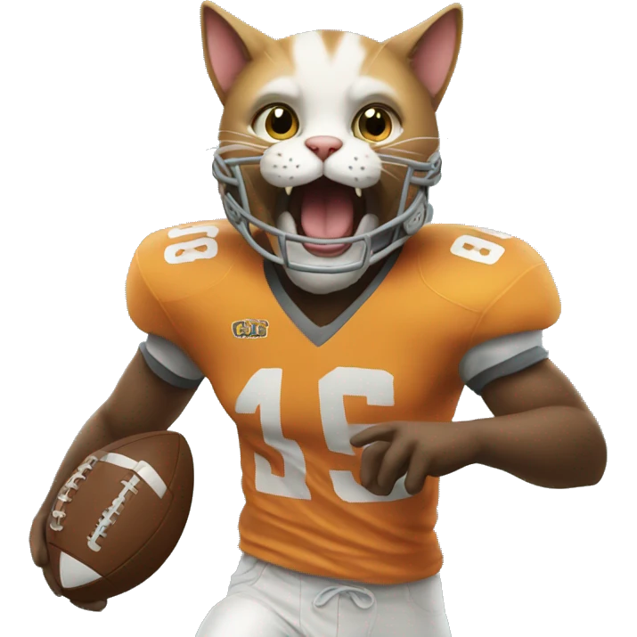 cat playing football emoji