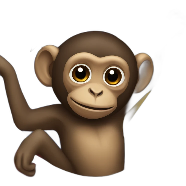 Monkey holing new caledonia flag emoji
