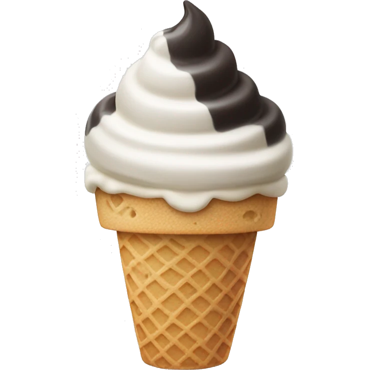 cookies and cream ice cream cone emoji