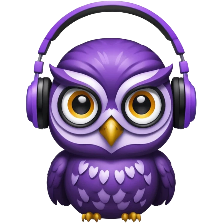 purple gamer owl emoji