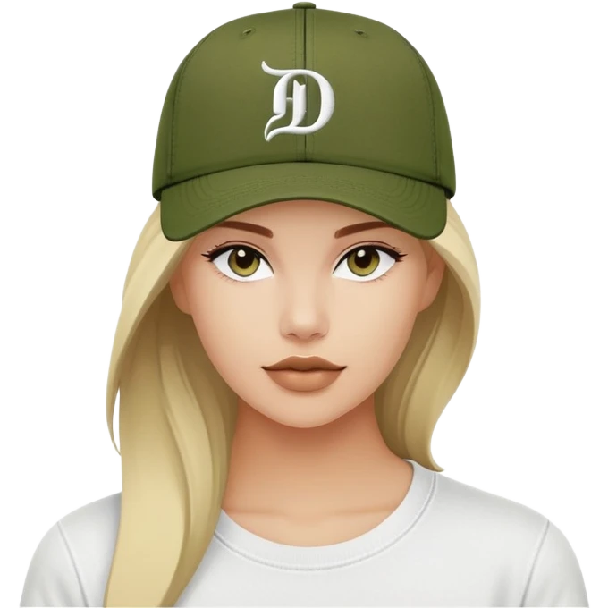 Dark olive green Diesel baseball cap, white script Diesel lettering with logo underneath, standalone hat without person emoji