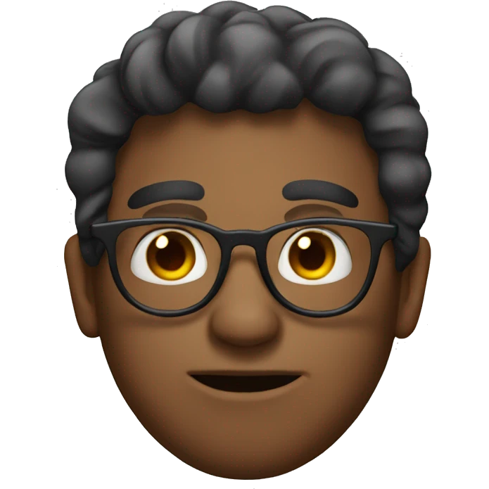 man wear glasses face full of acne emoji