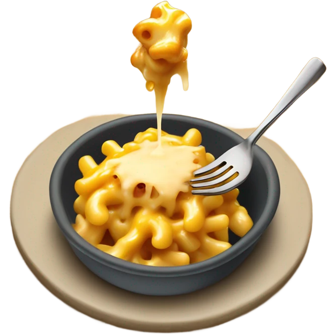 Baked Mac n cheese with cheese pull emoji