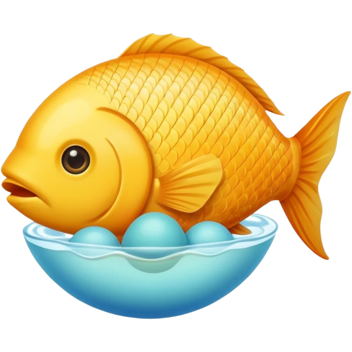 fish eat eggs emoji