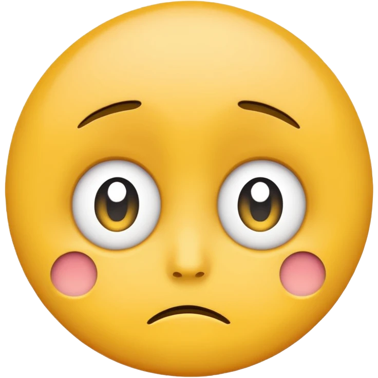Sad circle face emoji with big eyes emoji