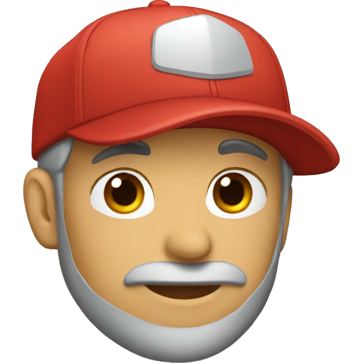 red gray cap emoji