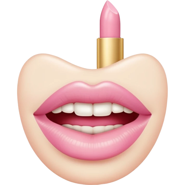 mouth with light pink lipstick emoji