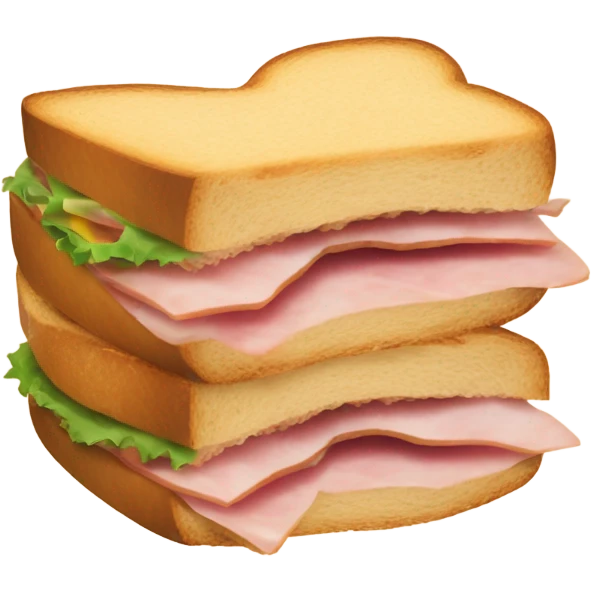 A ham sandwich cut in half with a knife emoji