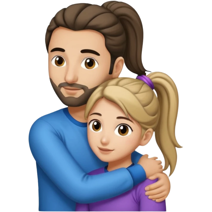 حامیم خواننده محبوب در ایران که دارد یک دختر نوجوان به اسم نگار با موهای ببند را بغل میکند emoji