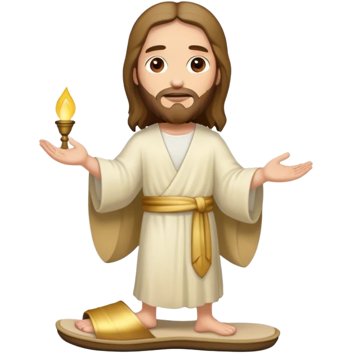 Jesus Christ single open toe slipper emoji