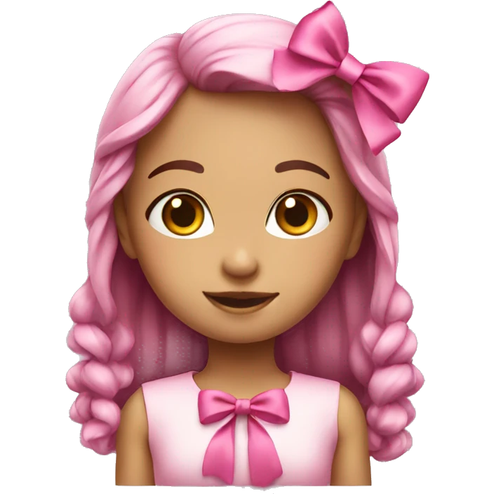 Girlwith bow pink emoji