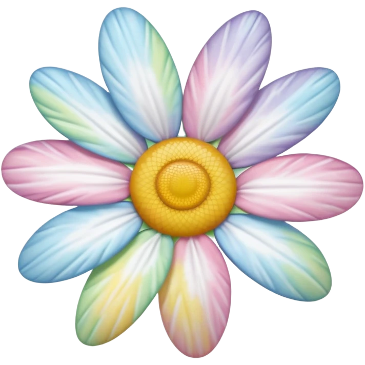 Pastel tie dye daisy emoji