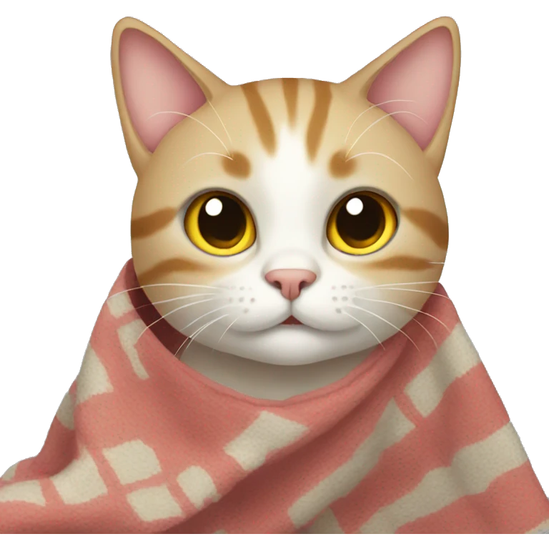 Cat with blanket emoji