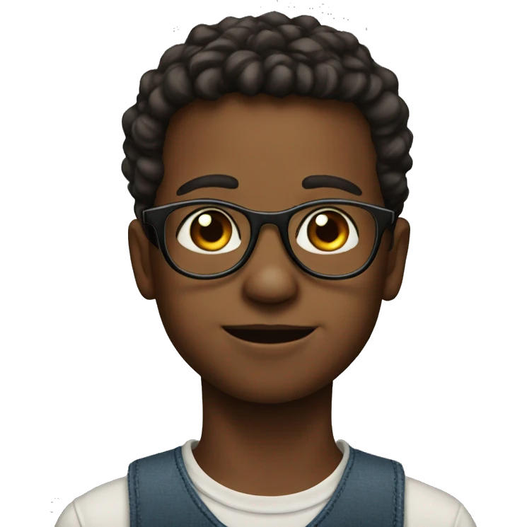 boy in glasses portrait emoji