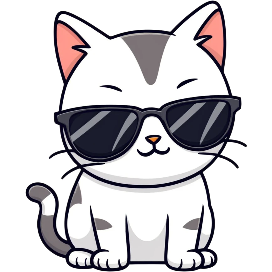 Cat with sunglasses emoji