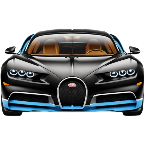 black bugatti chiron emoji