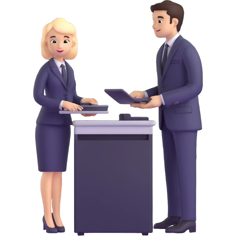 professional IT technician working with server emoji
