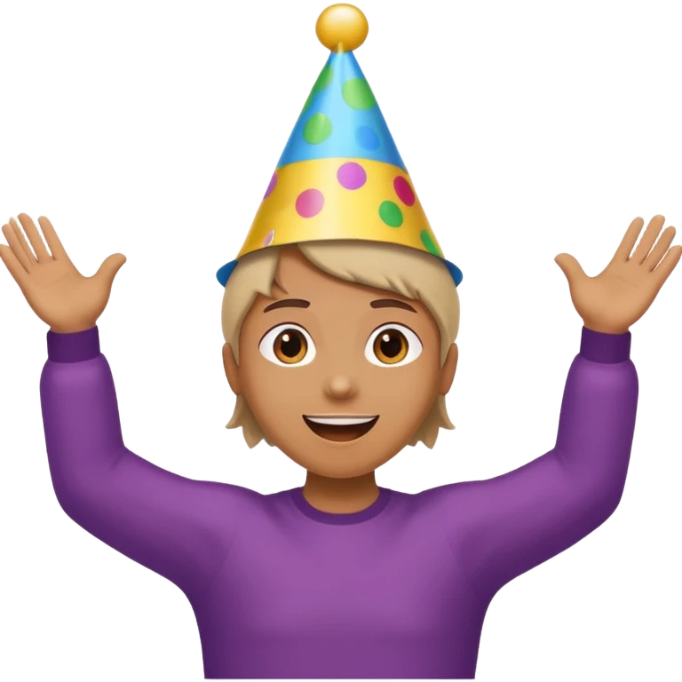 A person with the arms opened like the celebration of bellingham emoji