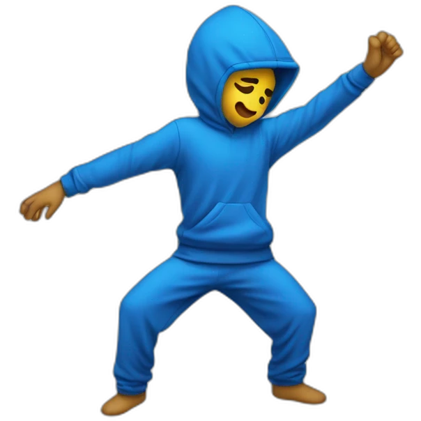 Dab bleu vrais emoji