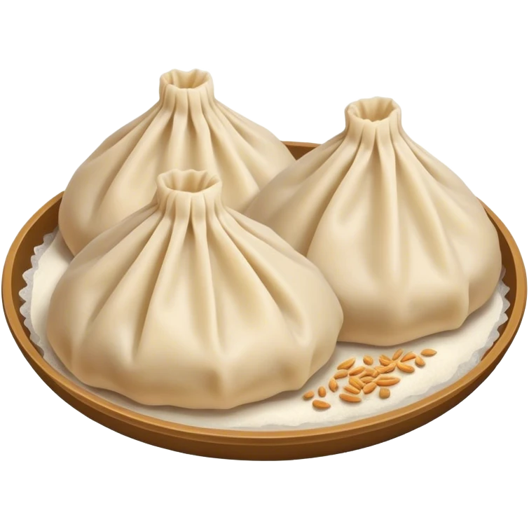 two buuz Mongolian dumpling  emoji