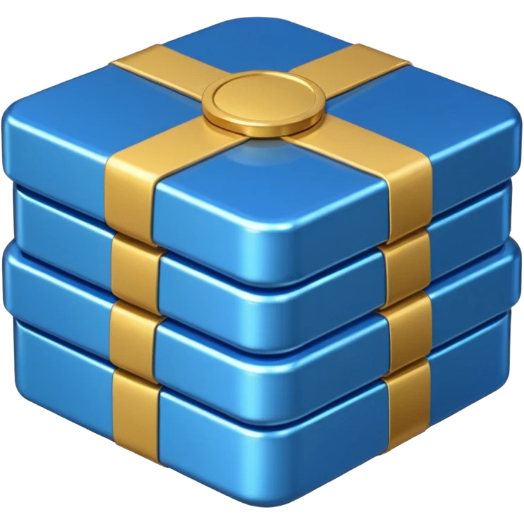 blue coins credit in a package emoji