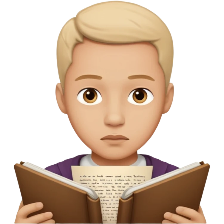 actor with script reading emoji