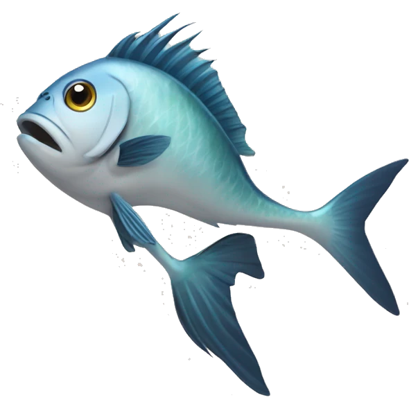Moyai wih a body fish emoji