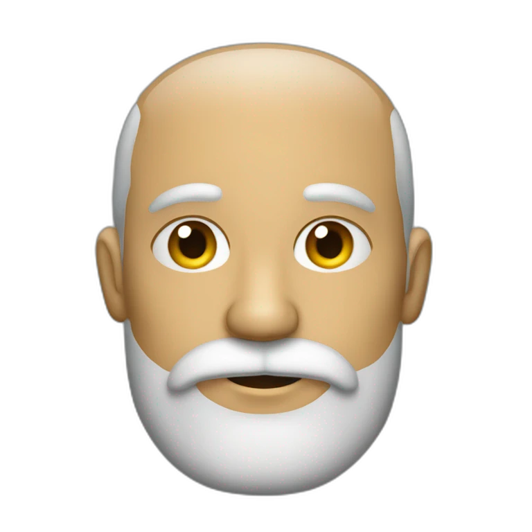 Hombre calvo con barba emoji
