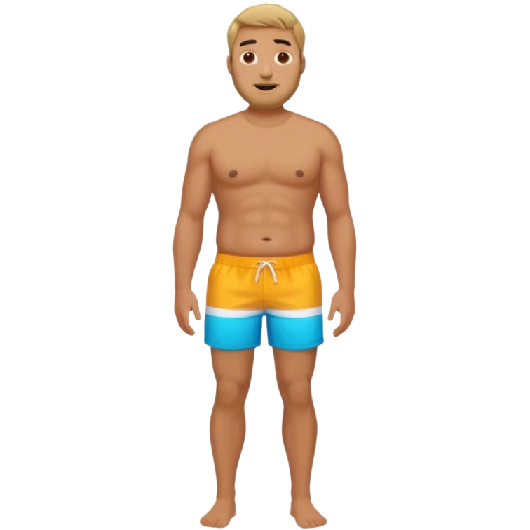 Naked man full body dad bod emoji