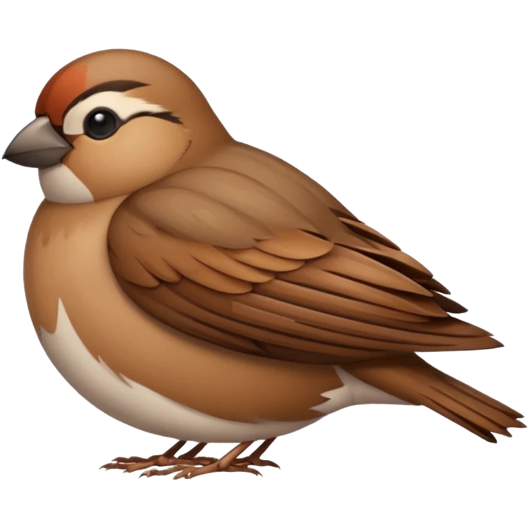 A sparrow is sleeping emoji