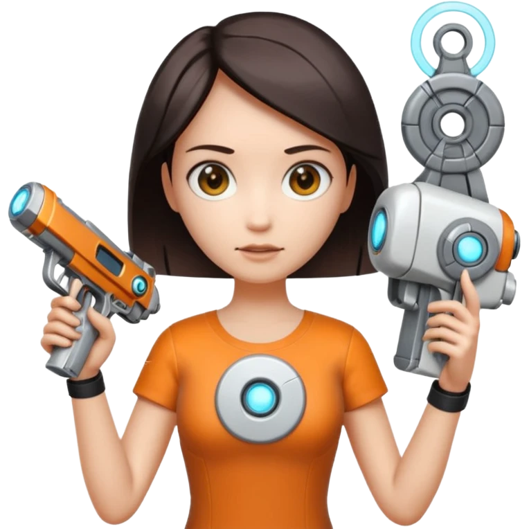 Chell portal gun glados too emoji