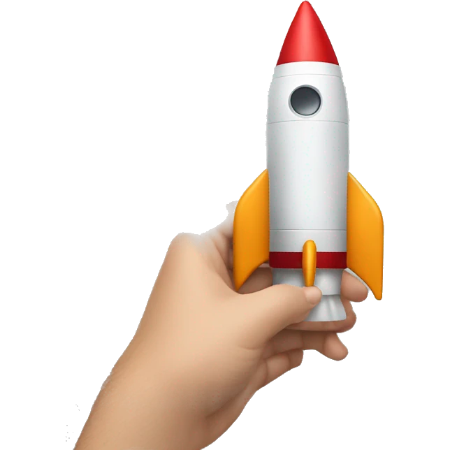 Rocket in man’s hand  emoji