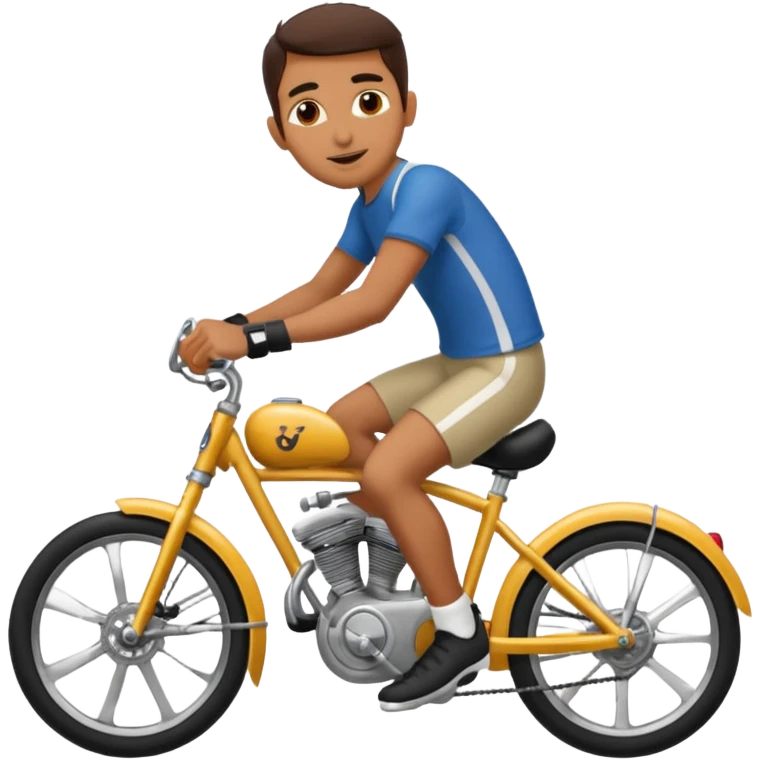 Mubashar on a bike  emoji