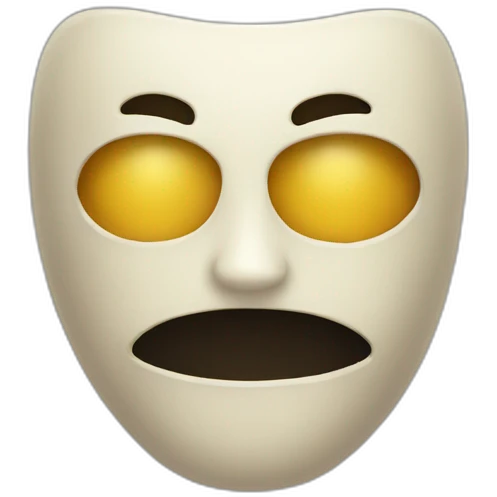 Happy mask hide sad face emoji