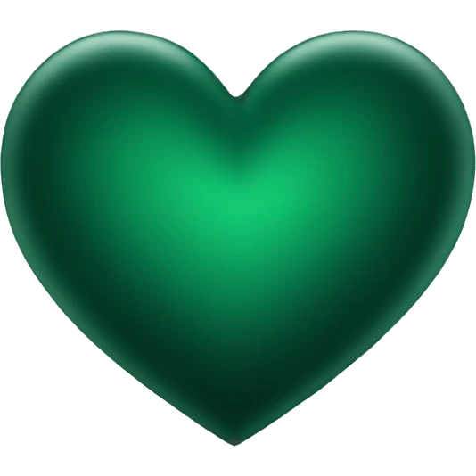Dark green heart emoji