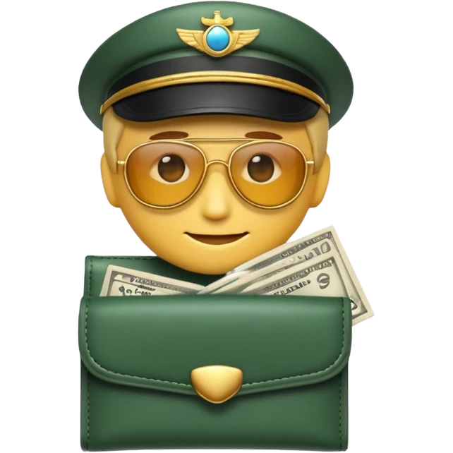 Aviator money emoji, wallet full of cash, casino vibe, premium 3D emoji style, clean, no background
 emoji