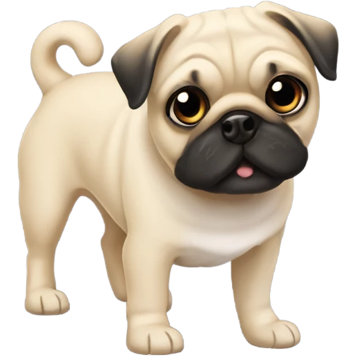 Maltezer mixed with a pug  emoji